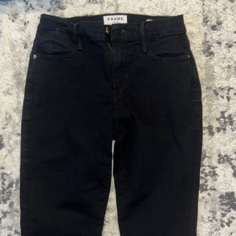 Frame Denim Le High Skinny Jeans - Black